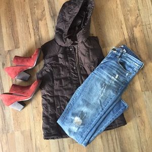 GAP hooded puffy vest
